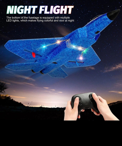 A Control Remoto Avion F22 Con 1 Bateria Extra