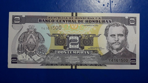 Billete Honduras 2 Lempiras Unc