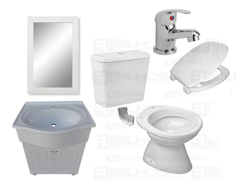 Combo Baño Completo Griferias Inodoro Vanitory C132