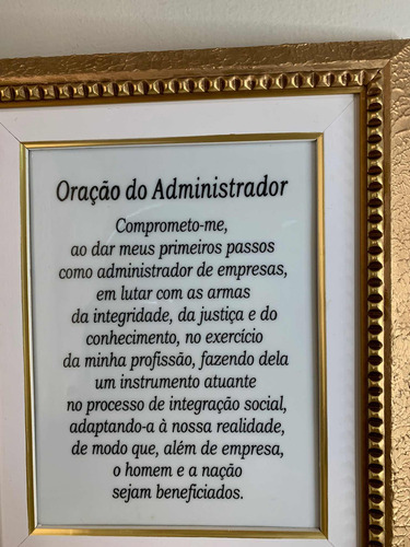 Quadro Oração Do Administrador 30x36 Cm