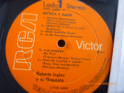 Vinilo Lp De Roberto Inglez -- Musica Y Amor (u1070