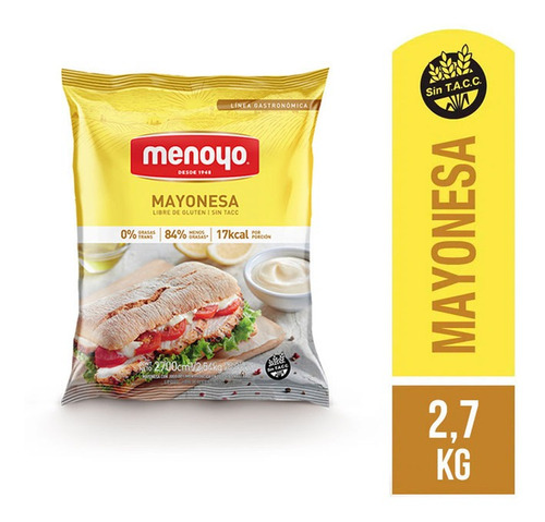 Mayonesa Menoyo Original Sin Tacc X 2,7 Kg