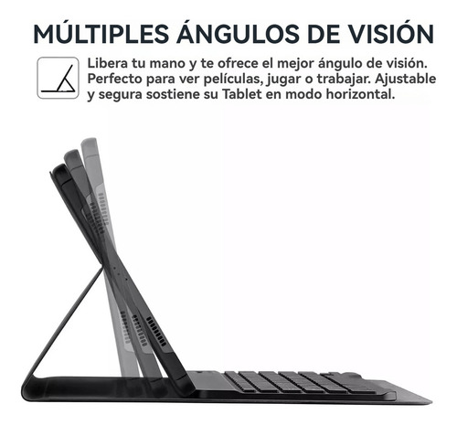 Funda Teclado Ñ para Huawei Matepad 11.5 2023 Pulgadas Marca Ustiya Color Negro