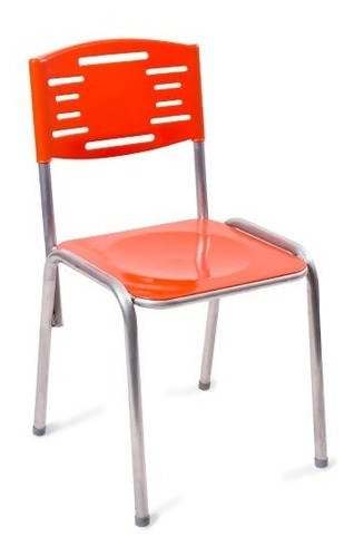 Silla De Aluminio Con Asiento Y Respaldo De Polipropileno
