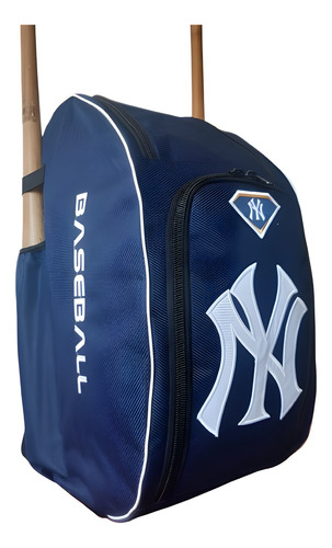 Backpack De Béisbol Ny Azul Marino Bordada