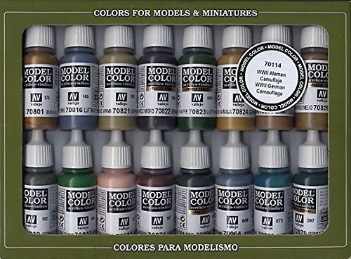 Modelo Color Paint Set Segunda Guerra Mundial Camuflaje Colo