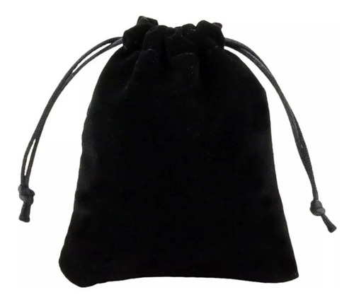 25 Bolsas Terciopelo Joyería Negras 8cm Ancho X 10cm Alto