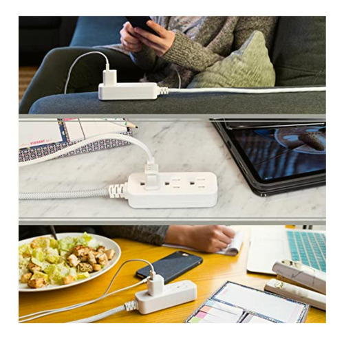 Cordinate 37914 3-outlet Extension Cord Gray