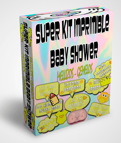 Super Kit Imprimible Baby Shower  Mellizos - Gemelos