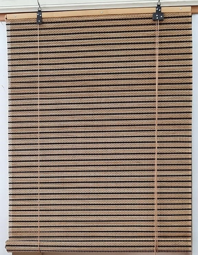 Cortina De Enrollar Bamboo Hilo C/negro 0,80x1,25 Deco Hogar