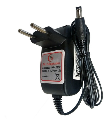 Kit Fonte E Cabo Rf Nes Family Computer Voltagem De Entrada 12v 1.5a