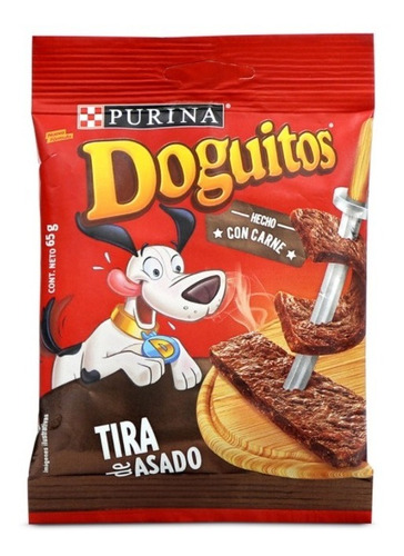 Pack 15 Doguitos Tira De Asado - Snack Para Perros 65 Gramos