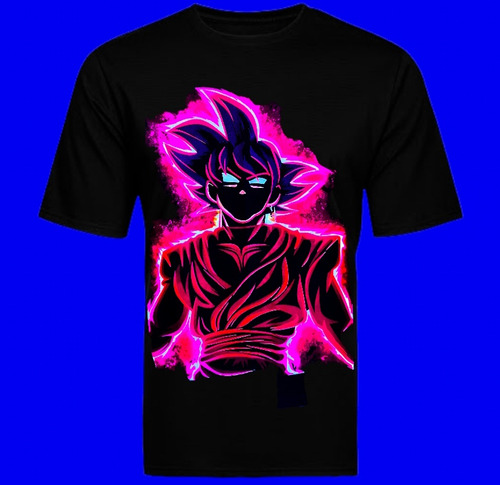 Playera Hombre Dragon Ball Z Fluorescente Neon Con Luz Negra