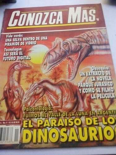 Imagen 1 de 6 de Revista Conozca Más Noviembre 1993 Paraíso Los Dinosaurios