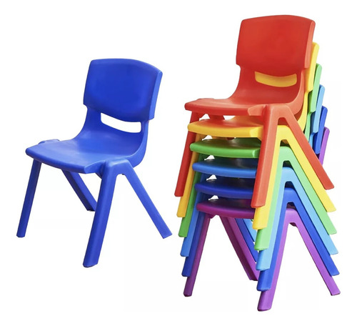 1 Mesa Y 4 Sillas Infantil Extra Reforzadas Colores A Elegir