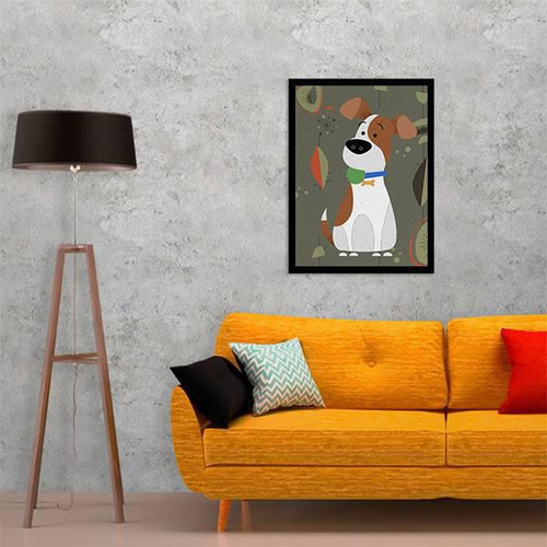 Quadro Decorativo Max The Secret Life Of Pets Moldura Preta