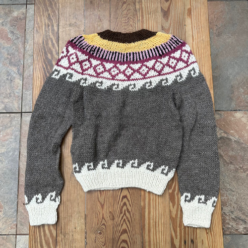 Sweater Pullover Andino 100% Lana Fibra De Llama Pieza Única