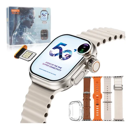 comprar Relógio Smartwatch Bazik Prime Ultra3 Ai 5g Câmera 4pulseira Amoled Reloj Inteligente Caixa Relógio De Chip Preto para Presente Lançar Em 2025