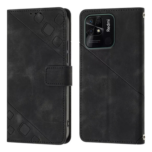 ( Funda Tipo Cartera Con Tapa En Relieve Para Xiaomi Redmi 10c