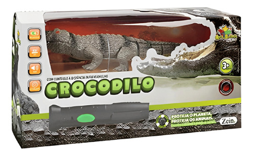 Crocodilo Com Lanterna E Controlado Por Luz Art Brink