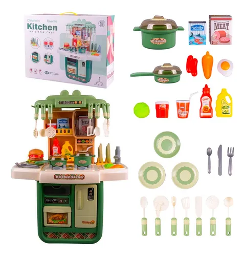 comprar Cocinita Infantil Sonido Luz Canilla Sale Agua Y Accesorios