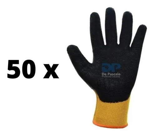 Guantes Tejidos sin Costura Latex Rugoso Talle 9 X50 Pares