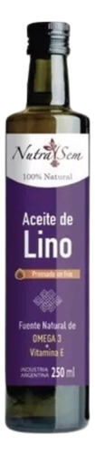 Aceite De Lino Gourmet Prensado En Frio Comestible X250ml 