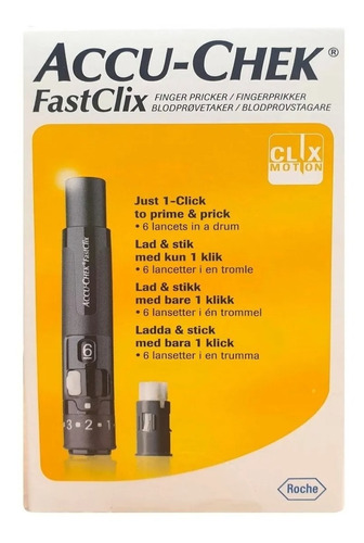 Accu Chek Fastclix Lapicera Punzadora + Cartucho De Lanceta