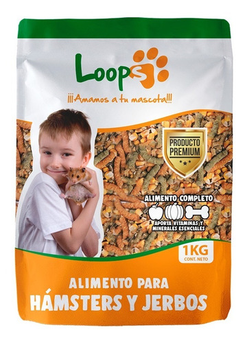 Alimento Mezcla Hamster Jerbos Loops 1kg