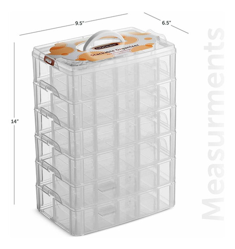 Lifesmart Ee.uu. Almacenamiento Apilable Recipiente Transpar