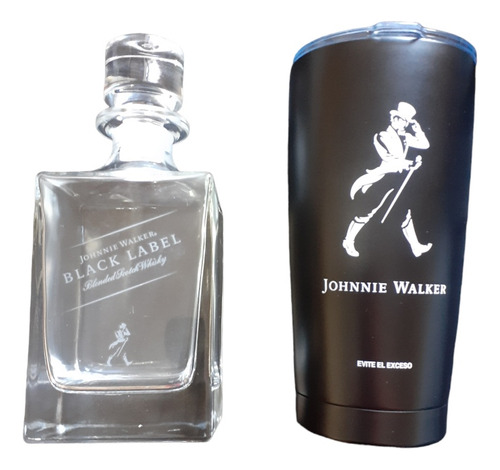 Kit Licorera Johnnie Walker + Vaso Termico Edicion Limitada