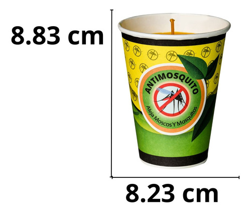 Aramo Veladora Antimosquito Citronela 20pz Vaso Cartón 12 Oz