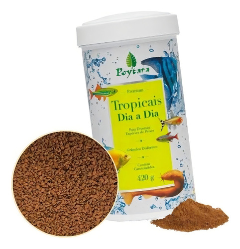 Raçao Poytara Tropicais Dia A Dia 420g Peixes Aquario