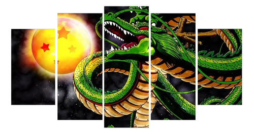 5 Cuadros Canvas Pintura De Diamantes Shenron Dragón Anime