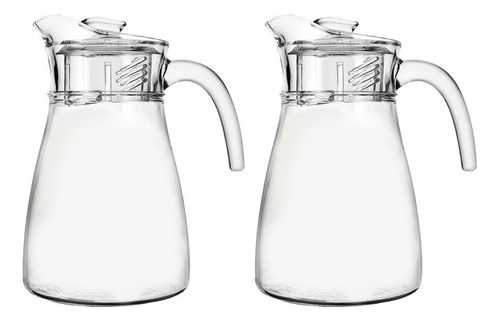 Paquete De 2 Grandes De Acrílico De 1300 Ml Con Tapa