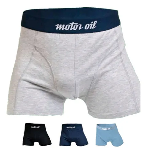 Bóxer Motor Oil Algodón Lisos Para Hombre