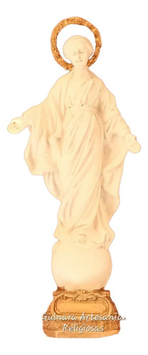 Virgen De La Sonrisa 16 Cm Resina Imagen Religiosa 