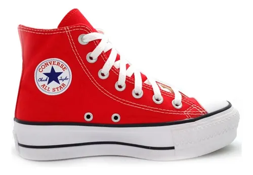 Tenis all star plataforma vermelho 2025