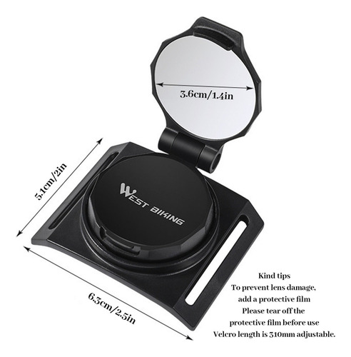 Espejo Retrovisor, Pulsera Giratoria De 360 Grados Para Bici