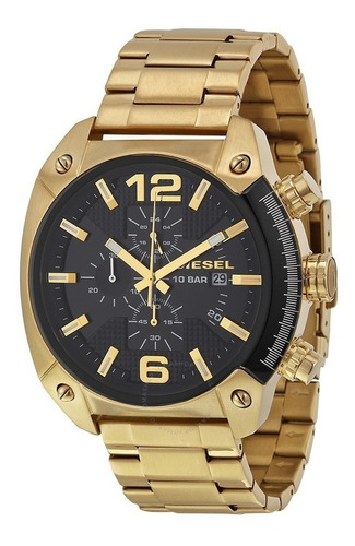 Reloj Diesel Overflow Dz4342 Original Dorado Caja De Lujo