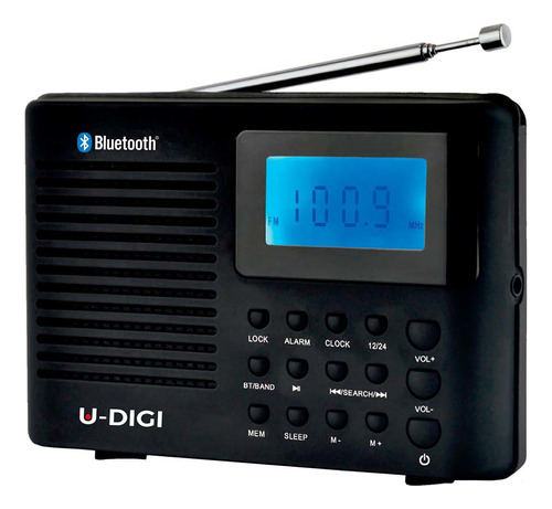 Radio Portátil Digital Bluetooth Reloj Alarma Sp-21bt Ch