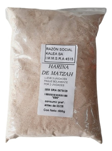 Harina Para Matzah 500g Lleve 3 Pague Solo 2 