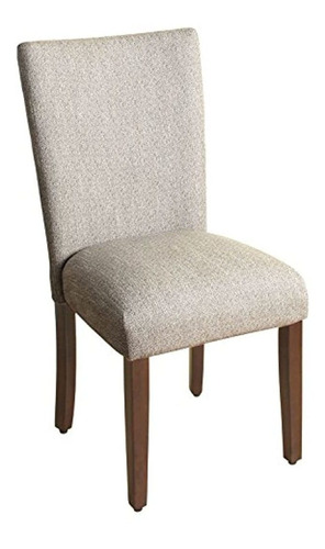 Kinfine Parsons, Clásica Silla De Comedor, Tela, Gris Claro