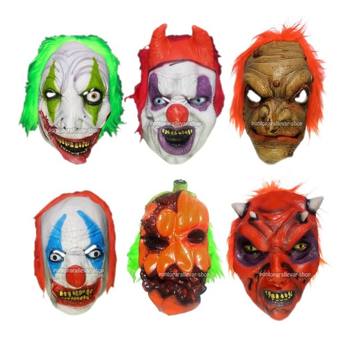 50 Mascaras Halloween Terror Surtidas Calaveras Payasos Etc | Envío gratis