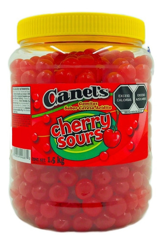 Cherry Sours Canels Bote 1.5 Kg Gomita Acidita Sabor Cereza