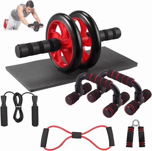 Kit Ejercicio En Casa 7 Pzs Set Fitness Pecho Abdomen.