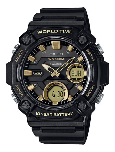 Reloj Casio Core 10 Años Combinación Ana-digi Aeq-120w-9avcf