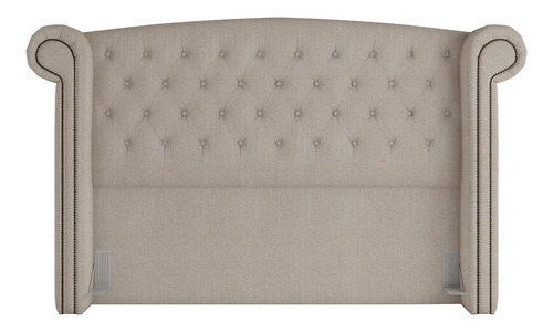 Cabeceira Cama Box Casal Quarto 140cm Sofia Linho Creme