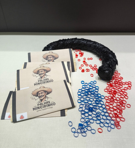Palhas Mineirinho 6 Pacotes /300g Fumo De Corda + 200 Anilha Premium