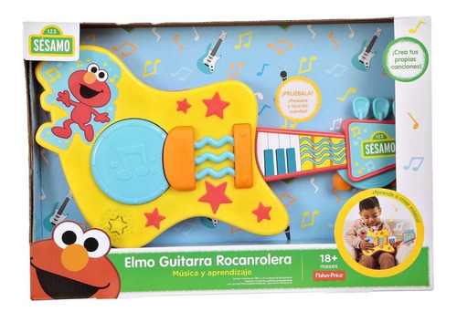 Plaza Sesamo Elmo Guitarra Rocanrolera Fisher Price Juguete